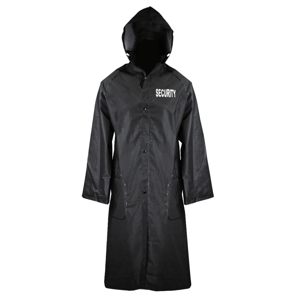 Raincoat with Removable Hood with SECURITY The Cop Shoppe