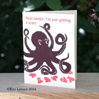 Image 1 of Holiday Card: "Next winter, I'm just getting a scarf."