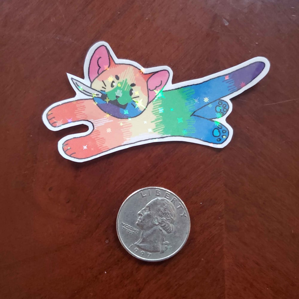 Image of Rainbow Pride Cat