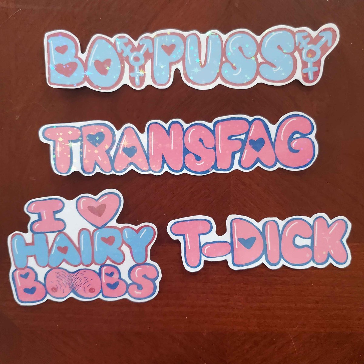 Trans Text Stickers (18+) | Tboybinders