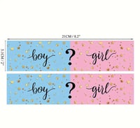 Image 2 of 10pcs  Blue & Pink Boy or Girl Water Bottle Tags, Gender Reveal , Baby Showers