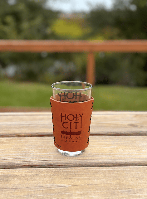 Leather Pint Glass Koozie