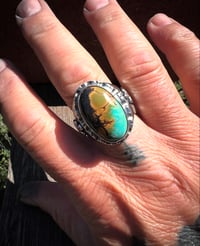 Image 5 of WL&A Handmade Black Jack Thunderbird Signet Ring - Size 11.5