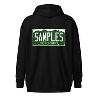 Image 4 of License Plate /heavy zip hoodie/Front & Back Print-6 COLORS AVAILABLE