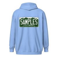 Image 10 of License Plate /heavy zip hoodie/Front & Back Print-6 COLORS AVAILABLE