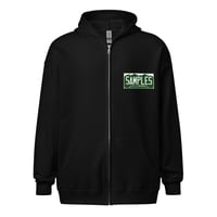 Image 3 of License Plate /heavy zip hoodie/Front & Back Print-6 COLORS AVAILABLE