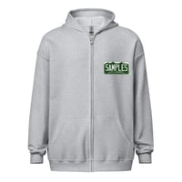 Image 1 of License Plate /heavy zip hoodie/Front & Back Print-6 COLORS AVAILABLE