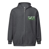 Image 11 of License Plate /heavy zip hoodie/Front & Back Print-6 COLORS AVAILABLE