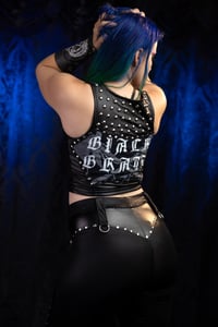 Image 5 of S/M BlackBraid Studded Vest