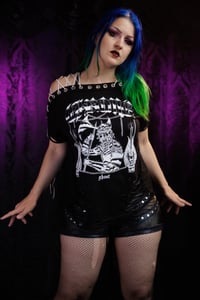 Image 2 of Large Chrome Ghost Lace Up Tee