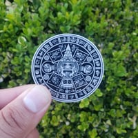 Image 2 of Aztec Calendar Mini Vinyl Sticker