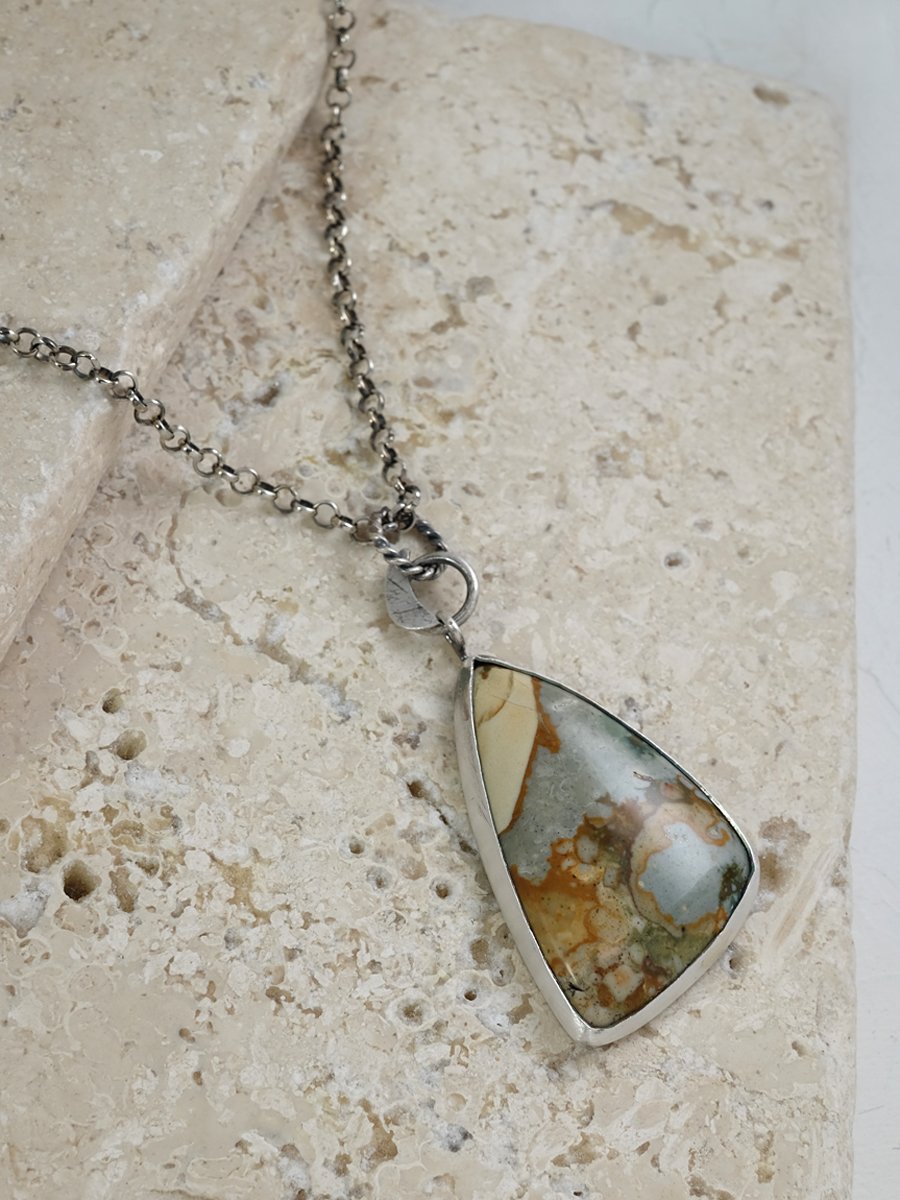 Image of Rocky Butte Jasper and Sterling Silver Necklace