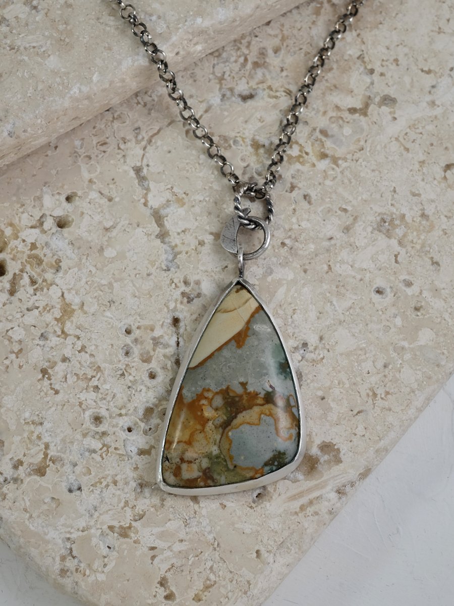 Image of Rocky Butte Jasper and Sterling Silver Necklace