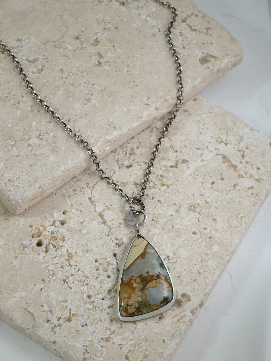 Image of Rocky Butte Jasper and Sterling Silver Necklace