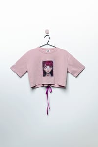 Image 1 of MATERIAL GIRL: Ribbon Crop Top (pink)