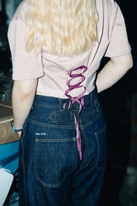 Image 5 of MATERIAL GIRL: Ribbon Crop Top (pink)