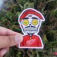 Image 1 of Tupac Calavera Red Wings Vinyl Sticker