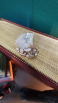 Flower agate moon dish #2