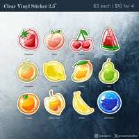 Image 1 of Clear Jelly Fruit Stickers