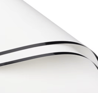 White Floral Paper With Black Border 