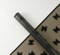 Black Bow Design Floral Paper 