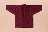 Image 6 of Hanten Jacket with Velvet collar/Red/ 100% Cotton