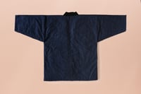 Image 7 of Hanten Jacket with Velvet collar/Indigo/ 100% Cotton