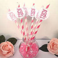 ANY AGE Straws,Personalised Straws,Any occasion straws,Personalised party straws