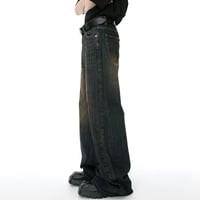 Image 4 of Men's Retro Washed Wide-Leg Jeans