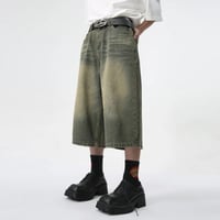 Image 3 of Men's American Style Calf-Length Denim Shorts