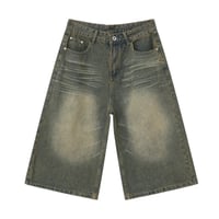 Image 2 of Men's American Style Calf-Length Denim Shorts