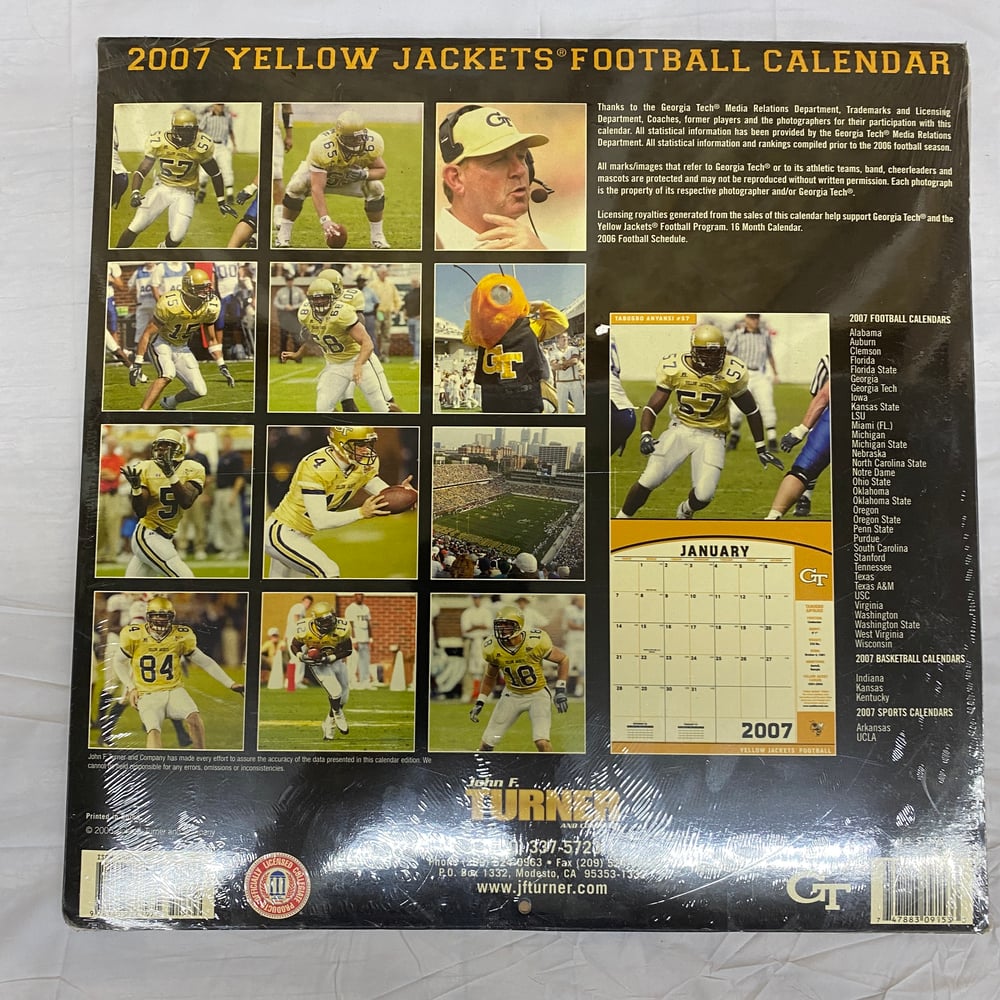 Image of Georgia Tech ACC Football 2007 Sealed Calendar.  