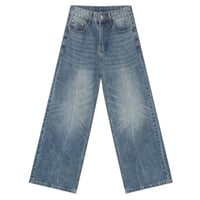 Image 6 of Men's Washed Wide-Leg Jeans