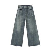 Image 6 of Men's American Style Loose Wide-Leg Denim Jeans