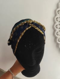 Image 6 of Wire head band reversible  head wrap perfect for curls / waves - Browns