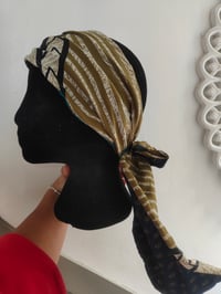 Image 1 of Wire head band reversible  head wrap perfect for curls / waves - Browns