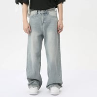 Image 3 of Men's High Street Casual Wide-Leg Jeans