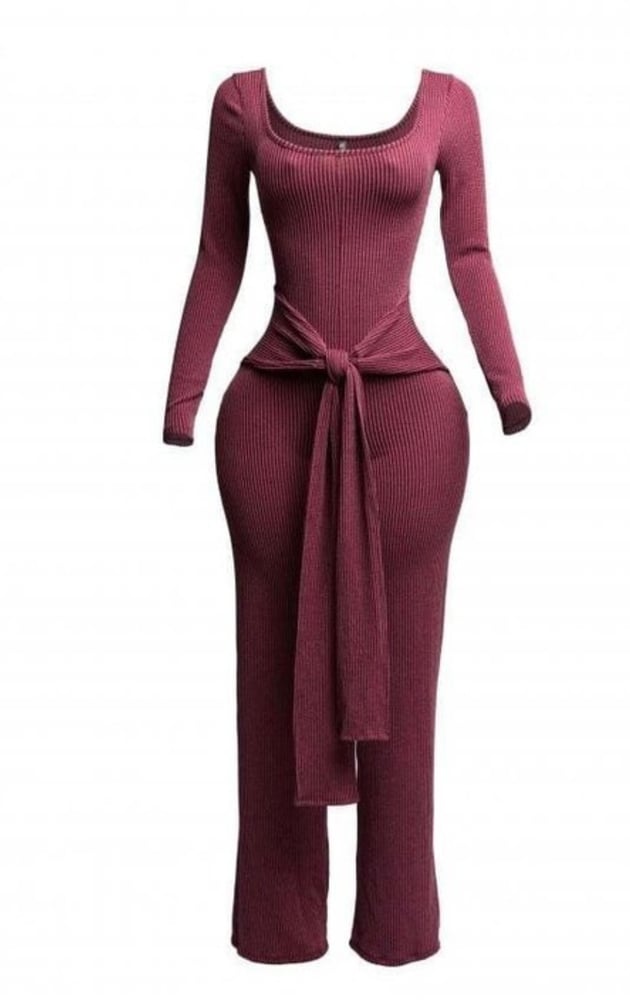 Image of Tie Front Jumpsuit 