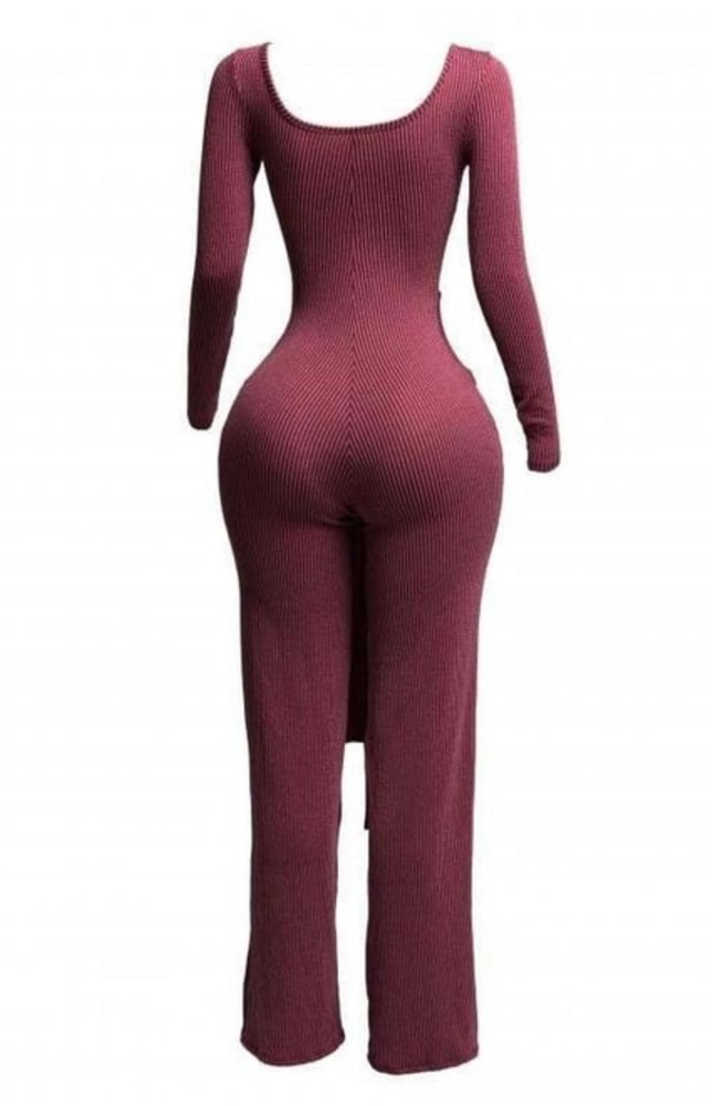 Image of Tie Front Jumpsuit 