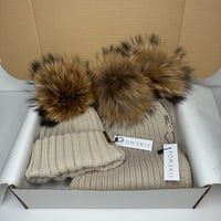 Image 2 of Beige Hat and Scarf Set