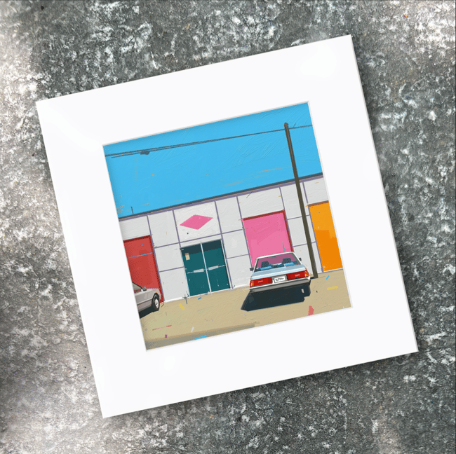 Bowling League 02_6x6 Print (Matted) (Overall size 10"x10")