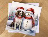 Springer Spaniel Christmas Card - Great Xmas card for dog lovers!