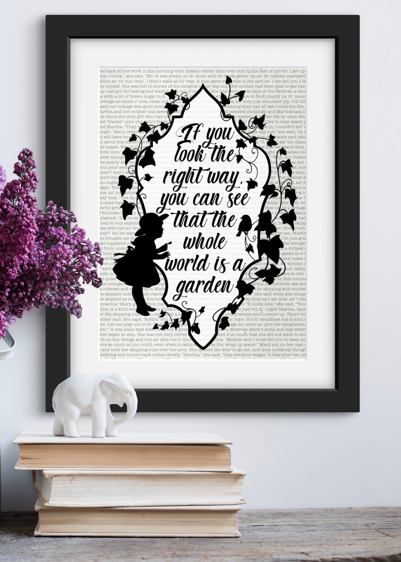 Image of ‘The Secret Garden’ Quote Print