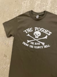 Image 2 of The Pogues - The boys From The County Hell Olive green tees