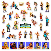 Image 2 of WWF Superstars Sticker/Magnet Sets