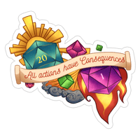 Image 1 of Stickers "All actions have consequences"