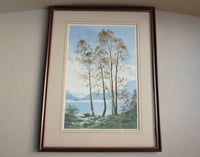 Image 2 of  Vintage Lake District Art Print, Ullswater by Jack Beddows, in Frame Sized 16 5/8 x 12 5/8 ins 