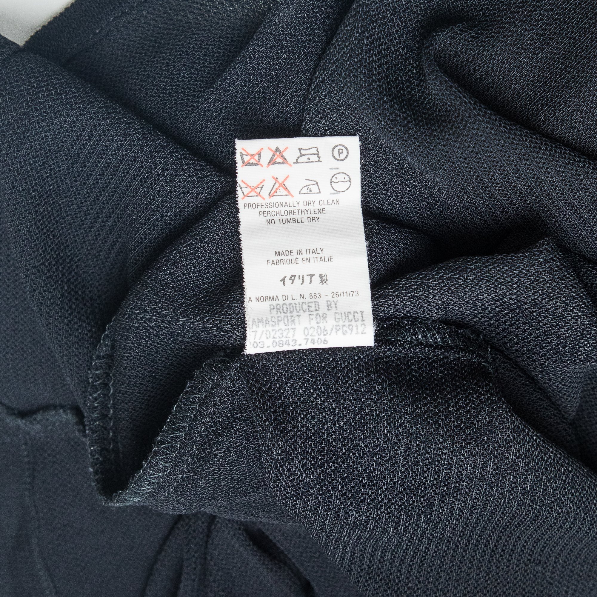Image of Gucci by Tom Ford 1997 Black Sheer Logo Clasp Cardigan Top