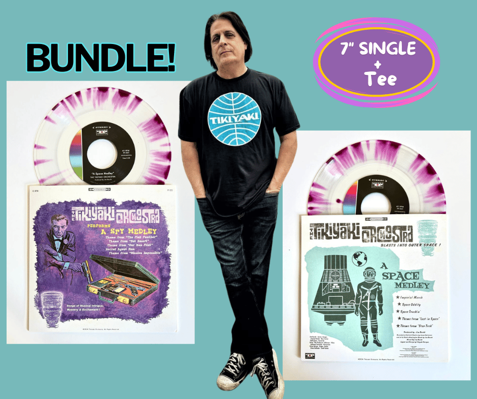 Image of ＡSpace Medley and A Spy Medley  7" Vinyl  Tikiyaki Airways Logo Shirt  Bundles