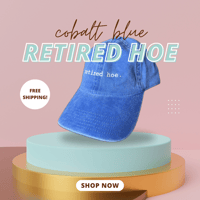 Retired Hoe Hat in Cobalt Blue